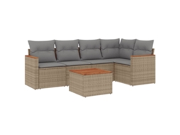 Garden Sofa Set, Garden Sofa Sets Vidaxl Bege Rattan / Vime (n/a)