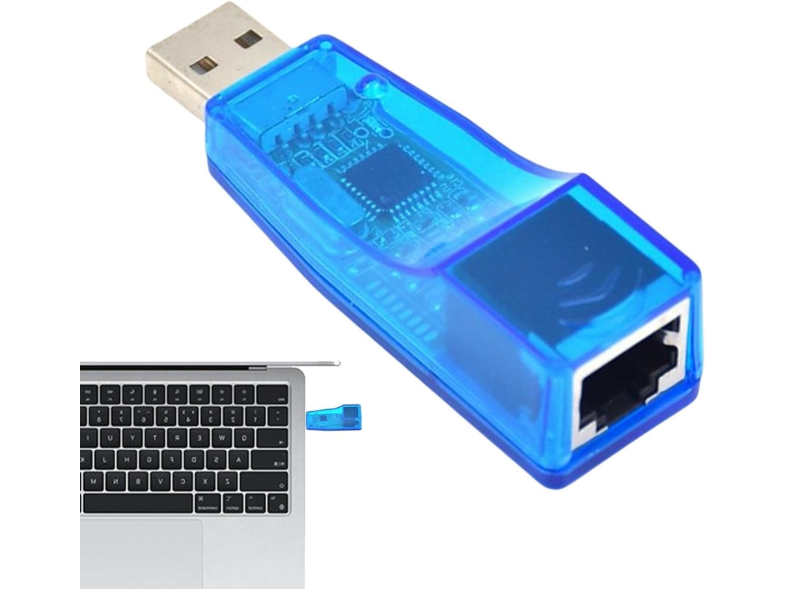 Adaptador Usb Wifi Azul, Conversor De Rede Fácil Usar