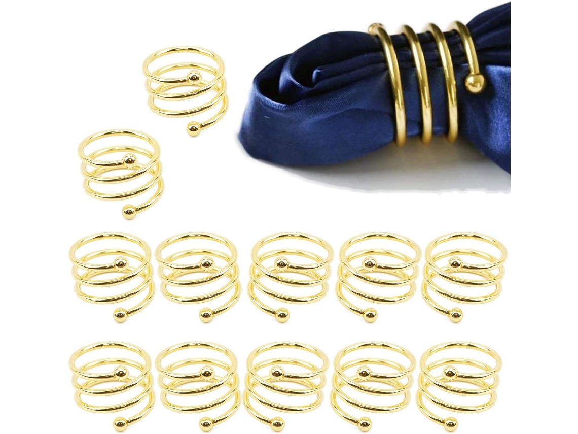 Conjunto de Anéis de Guardanapo para Decoração de Mesa, 12 Peças DUREFORWARD