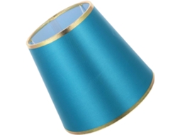 Luminária De Mesa Vintage Em Tecido Verde E Dourado, Soquete E27 Cm