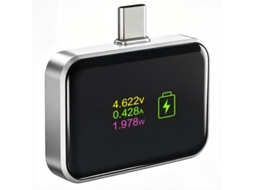 Interruptor Inteligente De Carga Total, Compatível Com Smartphones Type-c, Tablets, Laptops E Todos Os Dispositivos Com Usb-c Prateado Panoona