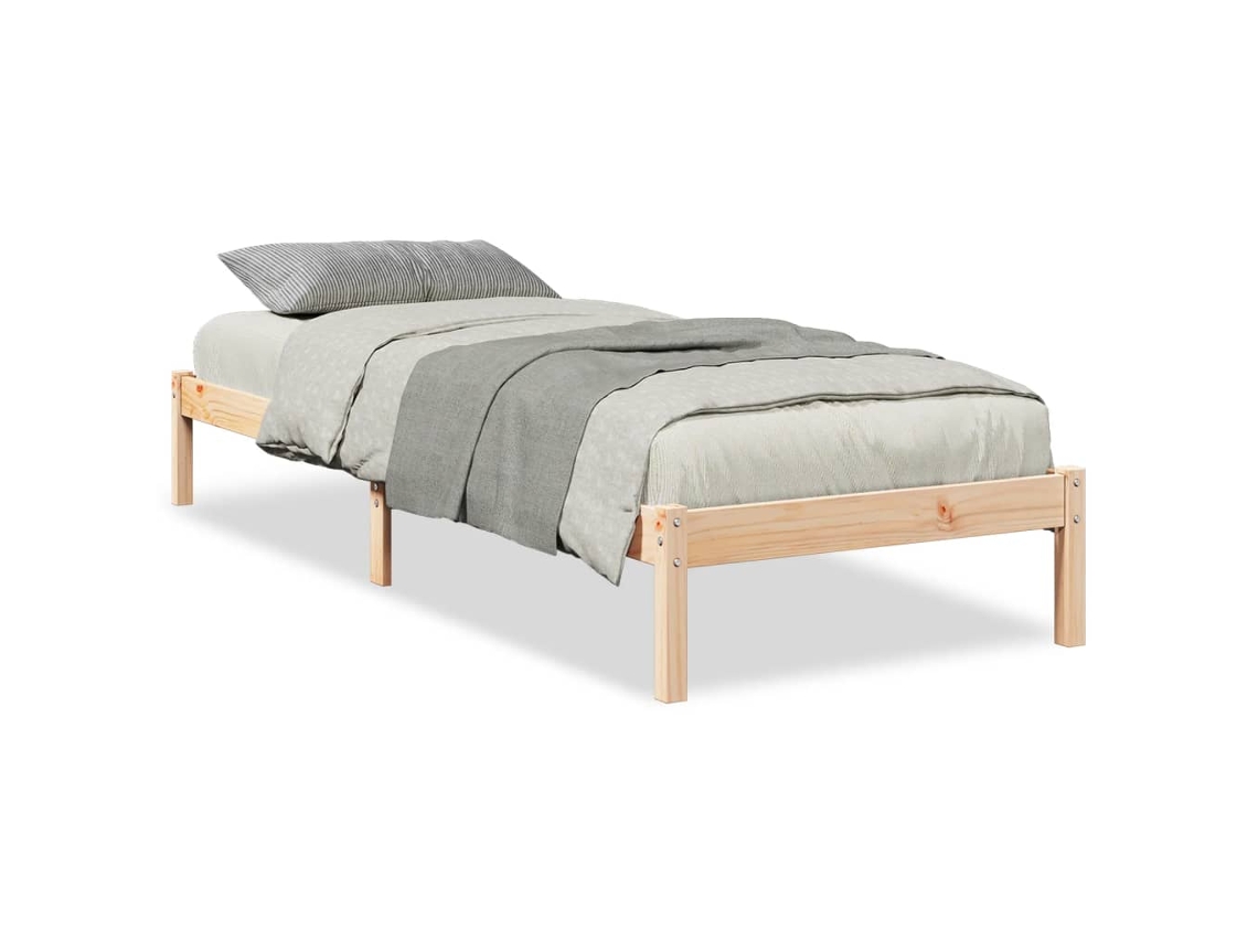 Bed Frame, Bed Frames Vidaxl Marrom Madeira De Pinho (90 X 210 Cm)