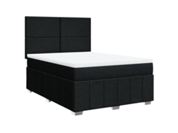 Box Spring Bed, Box Spring Beds Vidaxl Preto Tecido (140 X 190 Cm)