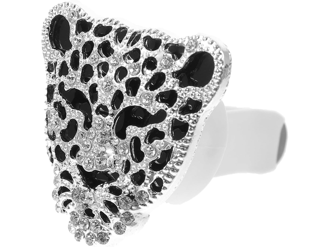Clipe Multifuncional De Metal Para Decoração De Carro Com Cabeça De Leopardo E Saída De Ar
