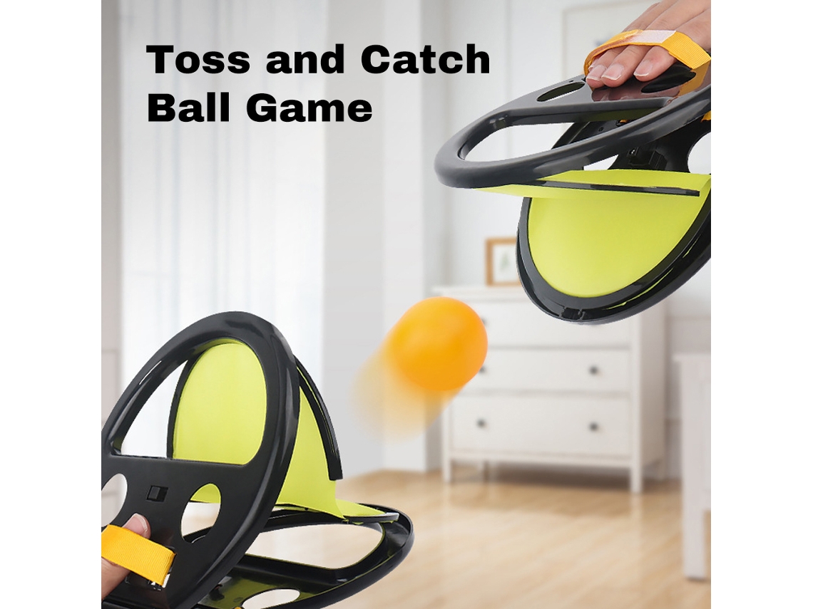 Jogo De Bola Lançar E Pegar, Raquete De Mão Com 2 Bolas Brinquedos Para Jardim E Exterior Para Crianças