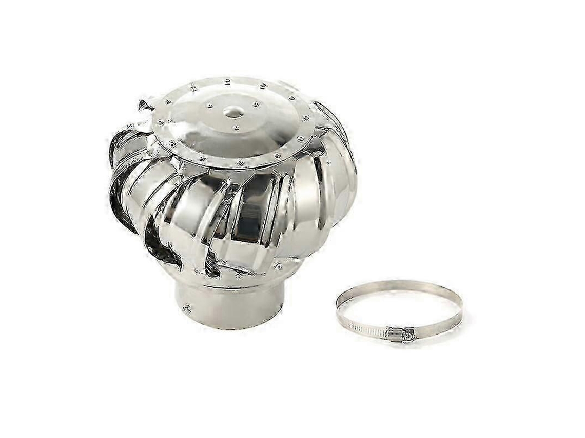 Tampa de Chaminé Ventilação Rotativa 110mm Aço Inoxidável CHARM