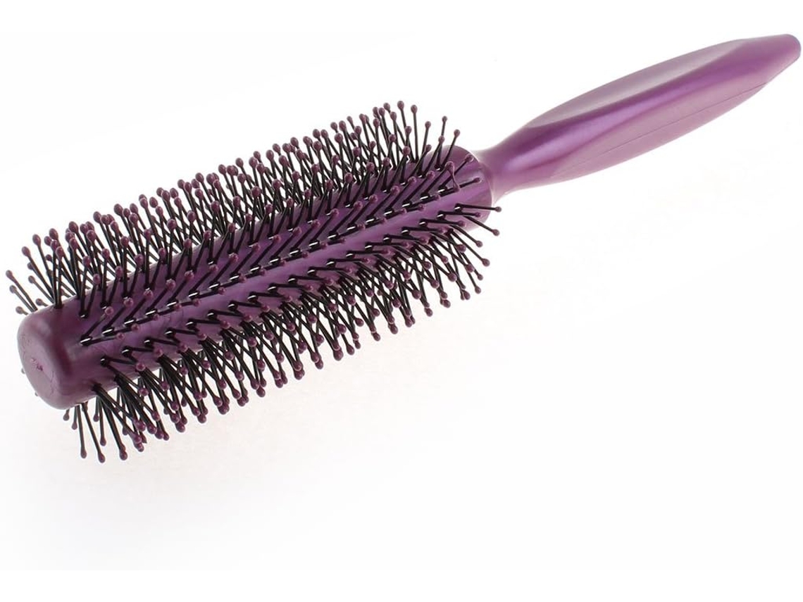 Escova De Cabelo Ondulada Plástico Ruilogod Com Cabo Triangular, Roxa Clara Id B8 55d Dd 7c8 72f