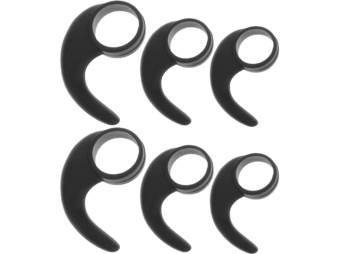 Vaguelly Crochet De Clip Antidérapant 6 Peças Em Silicone Para Écouteurs - Forme Crochet - Convient Pour
