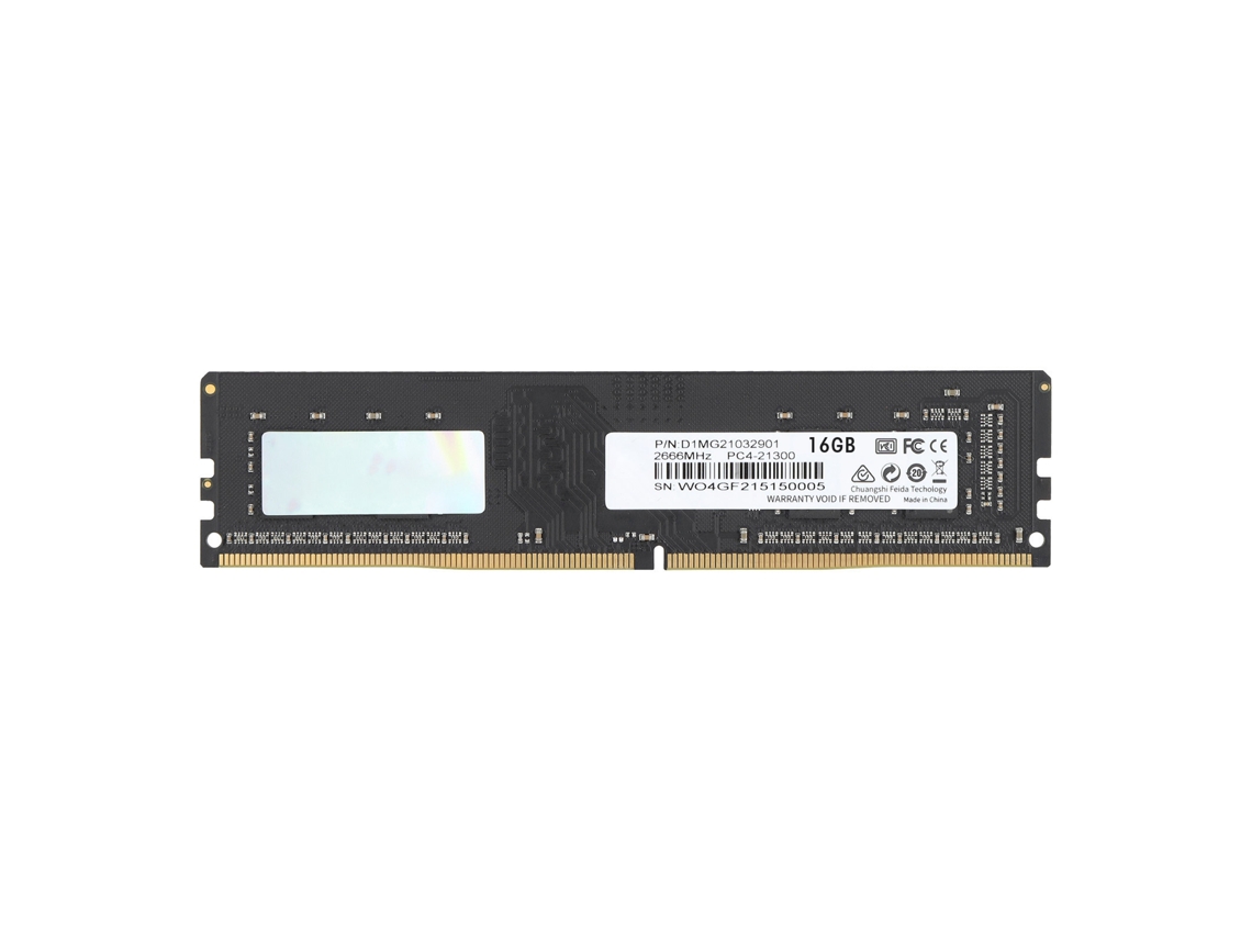 Memória Desktop Ddr4‑2666mhz Sodimm 16gb Com Pcb De Alto Desempenho Em Alumínio Luz Dourada