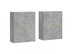 Conjunto de 2 Armários de Parede Cinzento Cimento 69,5x34x90 cm MAISON EXCLUSIVE