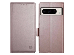 Capa De Celular Df-010 Com Fechos Magnéticos Laterais E Suporte De Couro Para Google Pixel 8 Pro