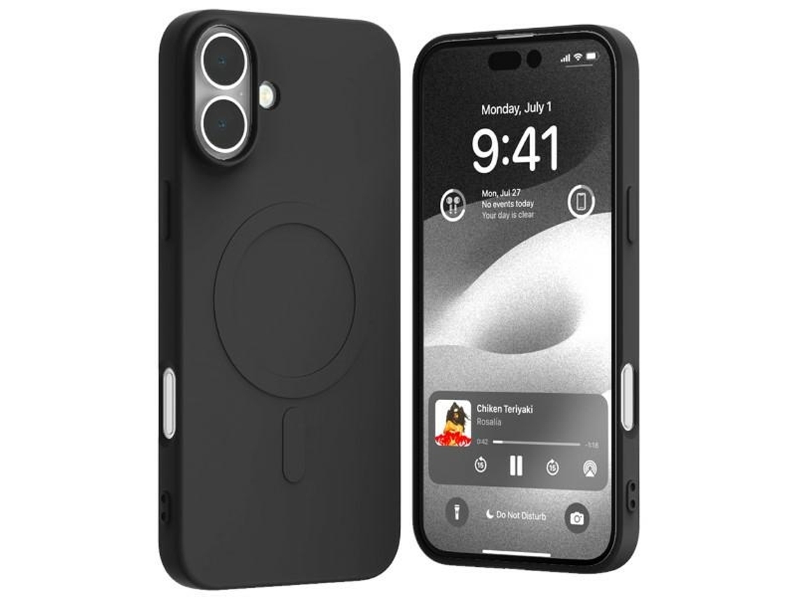 Capa Magsafe para iPhone 16 Plus MERCURY Silicone Preto