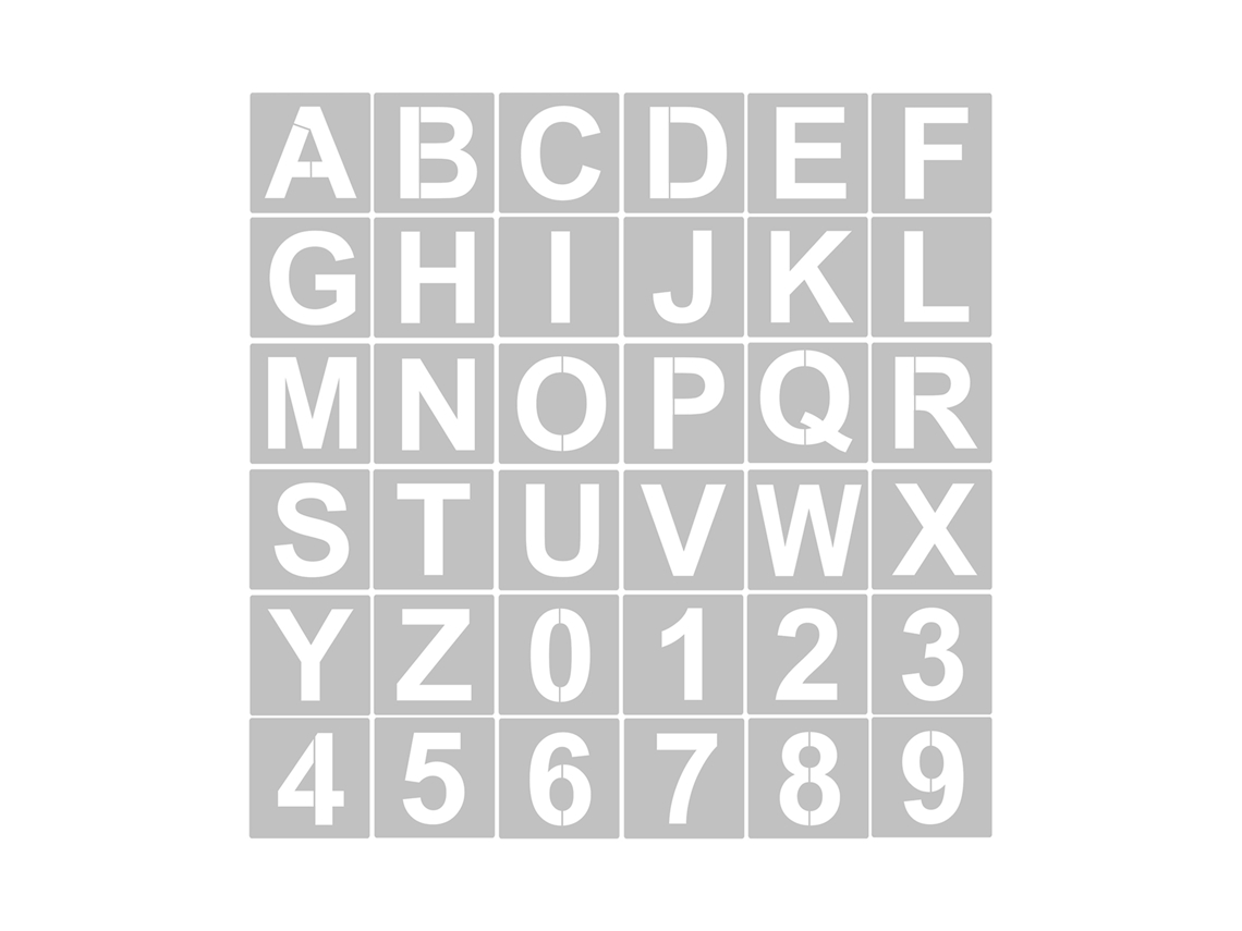 36 peças de moldes reutilizados, feitos de material para animais de estimação e lavados, com letras e números para pintura em madeira, tecido, parede, decoração e projetos DIY | S/BRAND