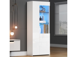 70x35x180cm Vitrine Com Gavetas, Alto Brilho, Luz Em Led, Armário Alto, Aparador, Expositor De Pé, Divisória, Capacidade Recomendada 45kg.