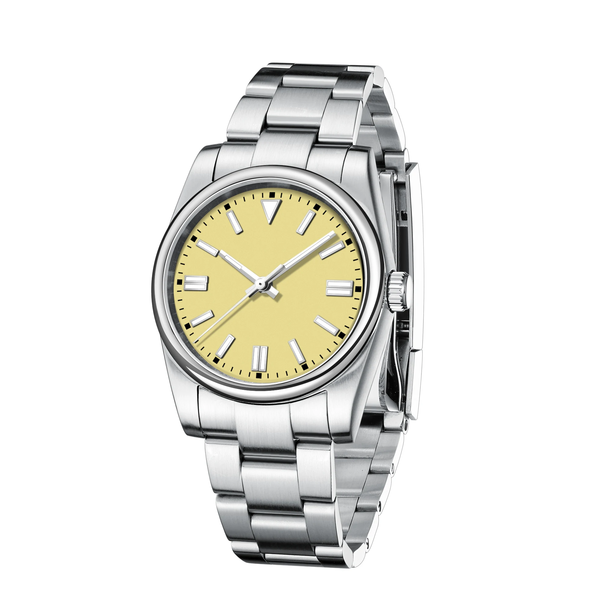 Relógio Masculino Mecânico Automático De Luxo, Modelo De Luxo, 36/39 Mm, Com Cristal De Safira E Mostrador Em Ouro.