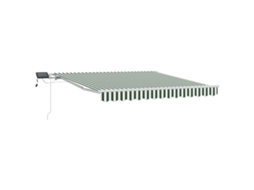 Conjunto 1 Toldo Retrátil Vidaxl Verde Tecido (300 X 250 Cm)