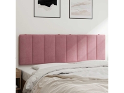 Vidaxl Almofadão De Cabeceira Hanko 160 Cm Veludo Rosa