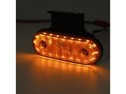 Luzes de sinalização lateral em LED 12V/24V, 20 lâmpadas refletoras, âmbar, com suporte para caminhão e reboque.