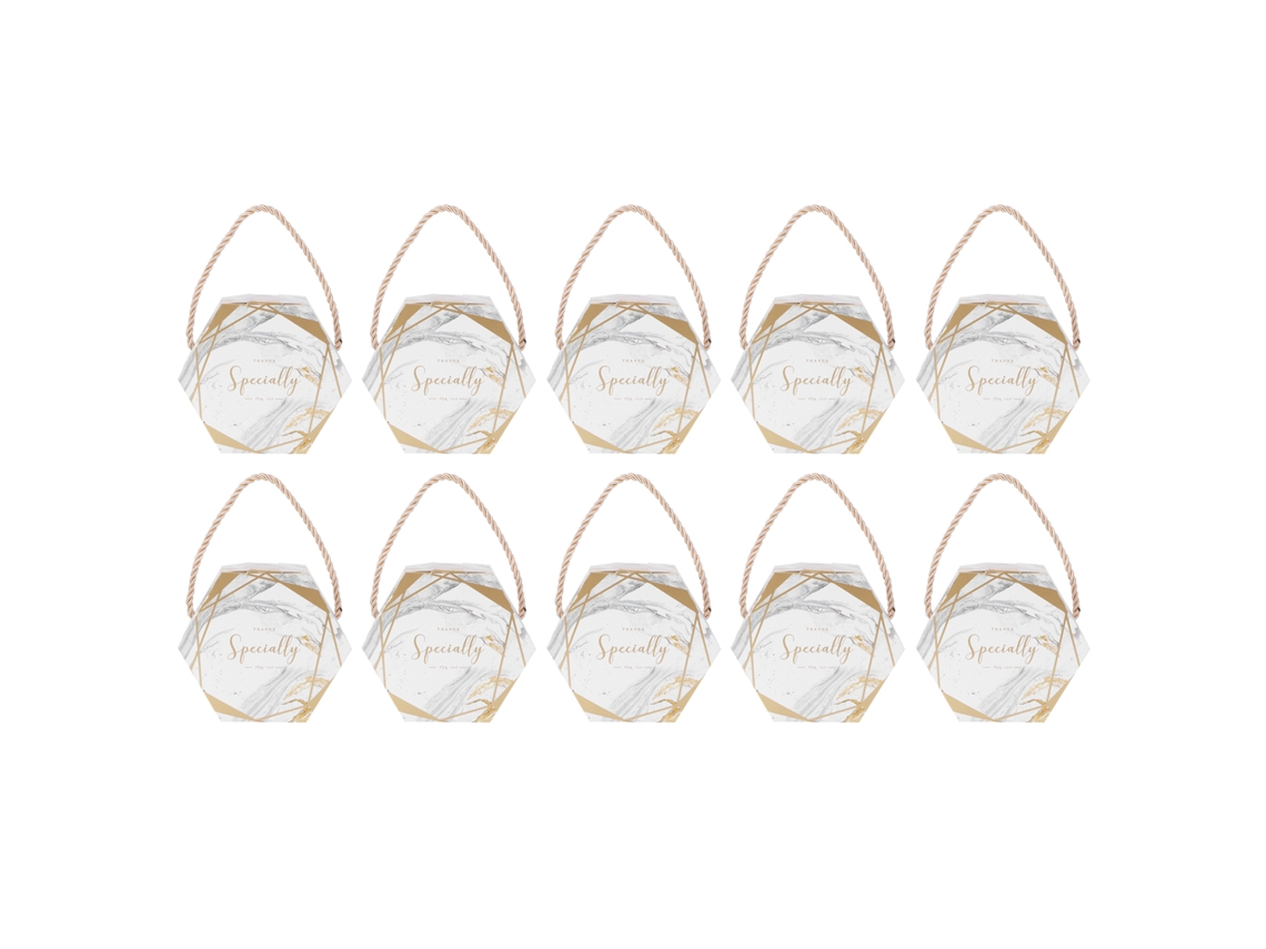Caixas Hexagonais de Doces com Cordas para Festas Casamento Chocolate Presentes de Papel com S/MARCA