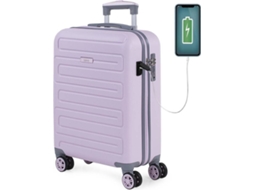 Mala de Cabine SKPAT 4 Rodas ABS Rosa (55x38x20 cm - 34 L)
