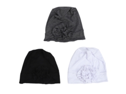 Turban Floral Capa Mulher Couro Branco Cinza Cor Pura Modal Macio Envoltório Cabeça Perda Cabelo Trabalho Viagem
