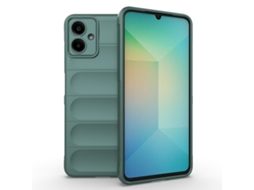 Capa Halinuia Para Samsung Galaxy A06 4g Magic Shield Tpu Flanela Verde Escuro (proteção Integral, Interior Em Flanela)