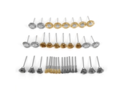 Conjunto de Escovas de Cobre e Aço (36 Peças) para Polimento, com Ferramentas Rotativas