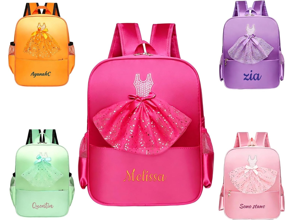 Mochila Balé Personalizada Para Meninas, Customizada Com Nome Bordado, Bolsa Em Formato Tutu, Perfeita