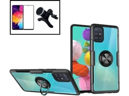 Kit Capa/Suporte e Película de Vidro Temperado Samsung Galaxy S9 Clear Armor Transparente e Preto
