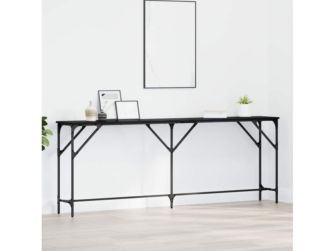 Vidaxl Aparador Carvalho Preto 200 X 29 X 75 Cm