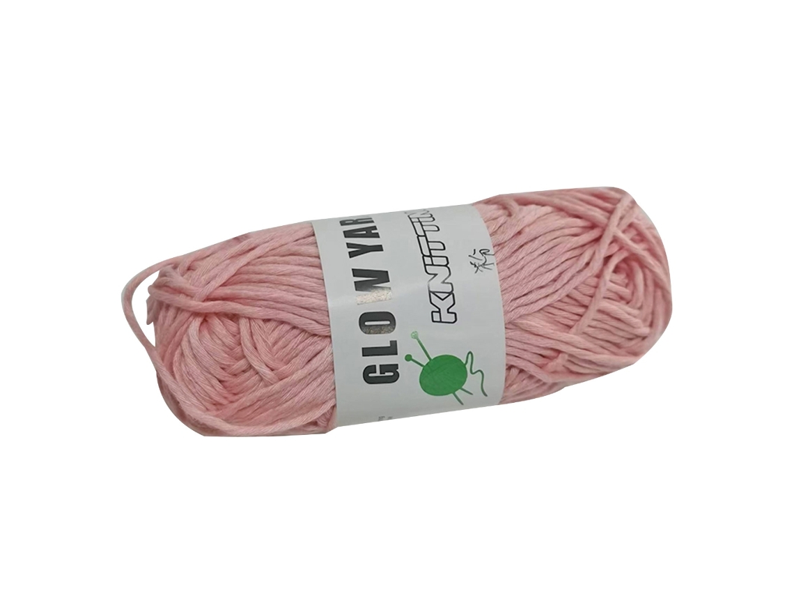 Lurelia Fio Tricô Macio Colorido Poliéster 2,5 Mm 0,10 Polegadas 50 M Rosa Para Crochê