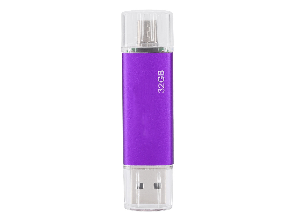 Pen Drive Usb De Uso Duplo De Alta Velocidade, 32g, Roxo.