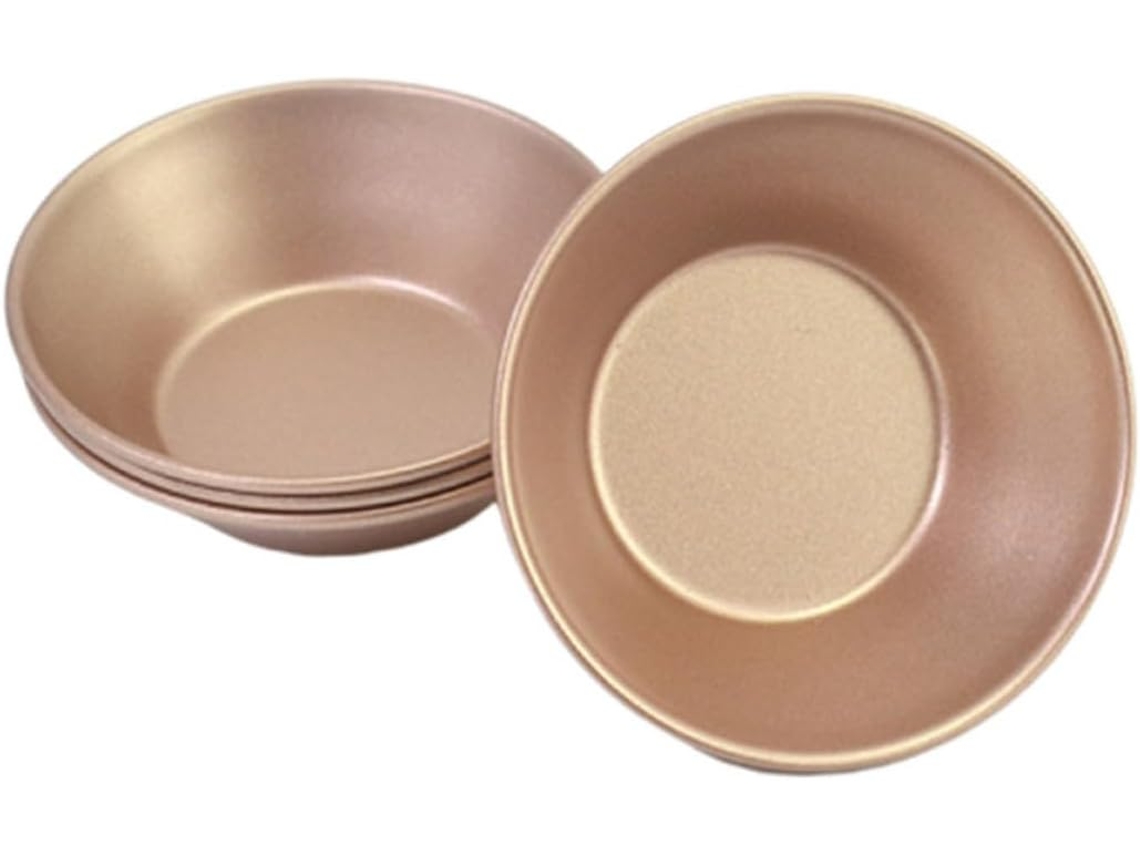 Conjunto De 5 Formas Redondas De Aço Carbono Para Tarteletes De Ovos D