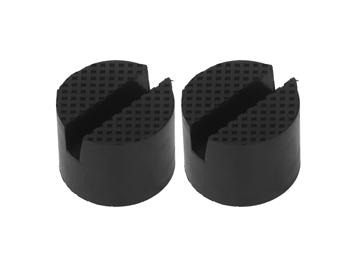 2 Peças De Pastilha De Gato De Borracha Com Entalhe Adaptador Para Elevador De Veículos Universal Para Carro Suv