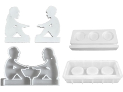 Conjunto de 2 Castiçais de Silicone para o Dia Dos Namorados para Casais SFUSHOS