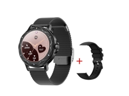 Cf12 Relógio Inteligente Frequência Cardíaca Exercício Gravação Controle de Música Ciclo Menstrual Feminino Aço Preto GODTVAGT