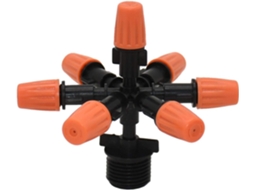 Conector de Reparo Mangueira com Rosca Macho 1/2 3/4 para Aspersor Névoa Água, 7 Vias, À Prova Fogo,