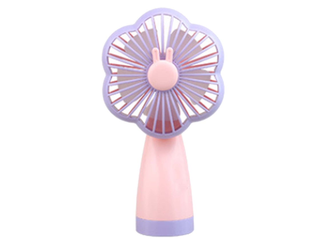 Ventilador Mini Portátil de Mão Usb Recarregável Pequeno de Bolso Bateria Operado Taro Pink | S/MARCA