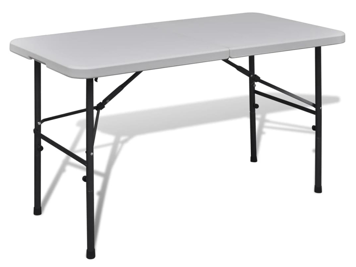 Foldable Garden Table, Foldable Garden Tables Vidaxl Branco Aço