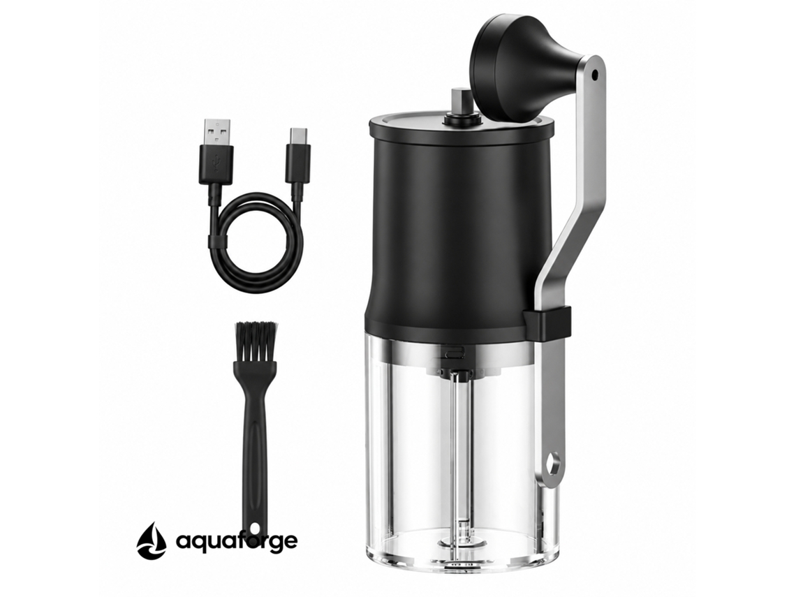 Moinho Elétrico De Café Aquaforge Com Moagem Ajustável E Mó Cerâmica Para Café