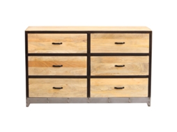 Cómoda Industria MILIBOO Madeira Metal Preto (80x45x45)