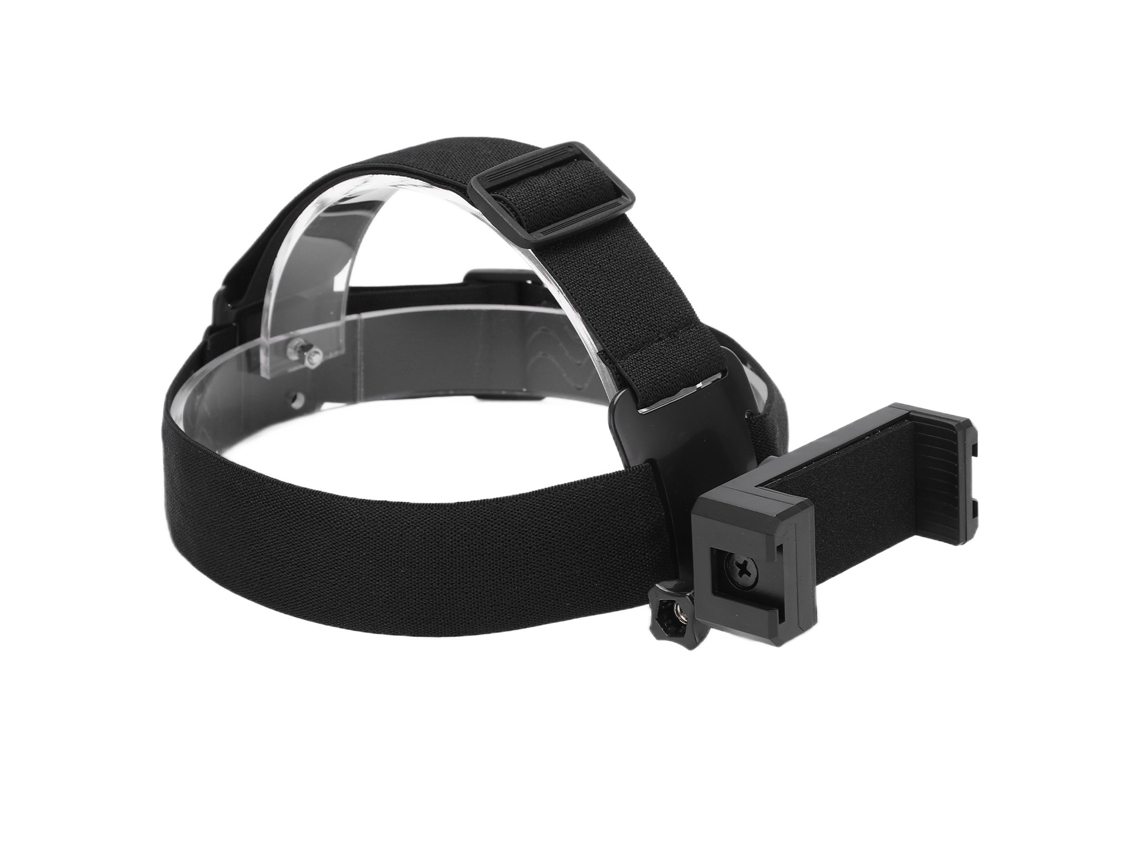 Suporte De Cabeça Ajustável Preto Para Câmera Ação E Celular.-aquaforge