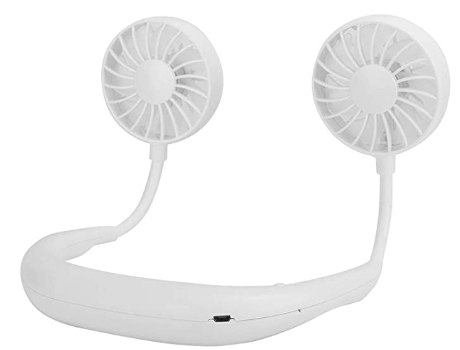 Spguard Portable Neck Fan Hands-Free Personal Neck Fan Usb Rechargeable Portable Fan Mini Neck Fan Small Fan White