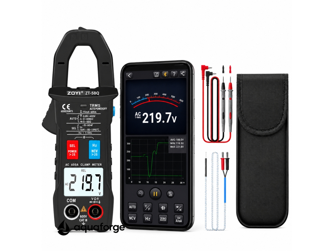 Multímetro Digital Aquaforge Zt-5bq, Bluetooth, 600v