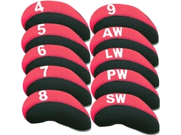 Conjunto de 10 Capas Protetoras Impermeáveis para Cabeças de Tacos de Golfe, Incluindo Capas para Putter | S/MARCA