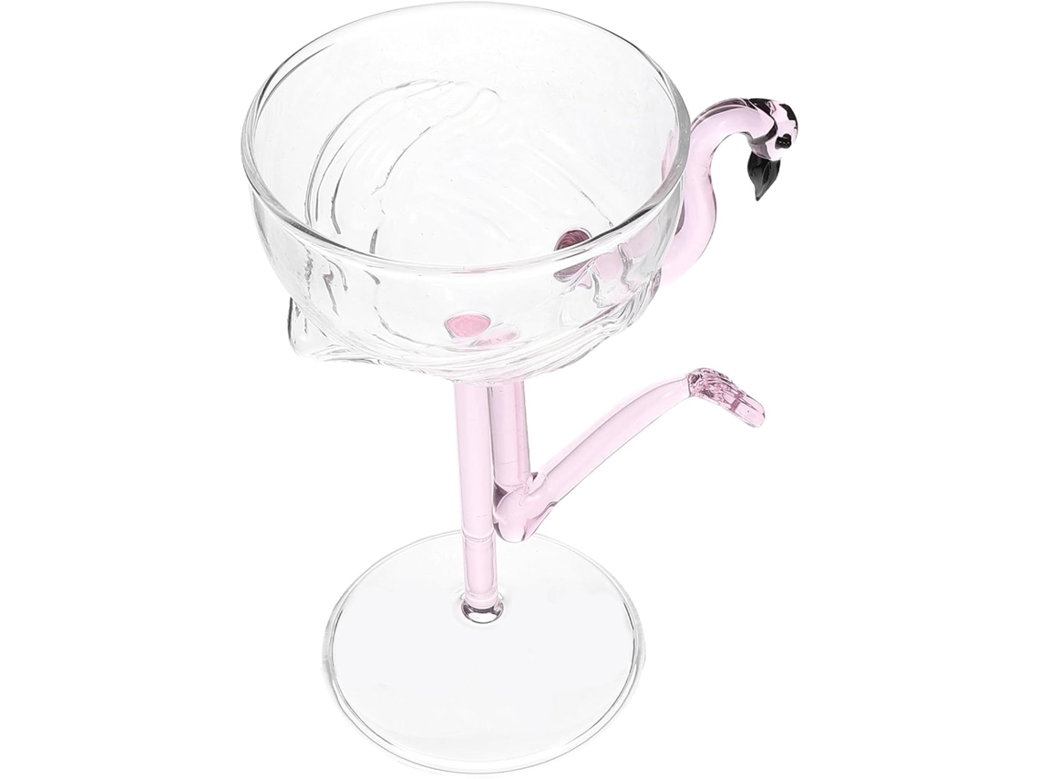 Taça De Vinho Flamingo Pink Bistro Em Vidro Transparente, 180ml