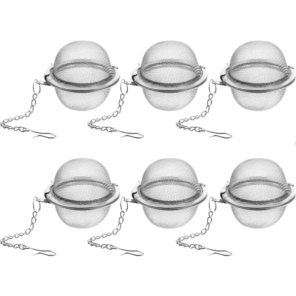 Conjunto De 6 Infusores De Chá Em Aço Inoxidável, Compatíveis Com Chá 304 E Sd