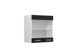 Armário Suspenso Universal Line Portas VICCO Vidro Preto (60 cm)