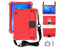 Capa Protetora Eva+pc Design Favo‑de‑mel Halinuia Anti‑queda Quatro Cantos Com Alça Para Huawei Mediapad T3 10