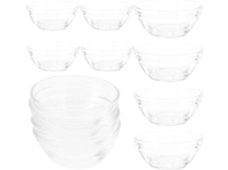 Conjunto De 12 Tigelas De Sobremesa De Vidro Resistentes A Altas Temperaturas, 45 Ml, Formato Redondo.